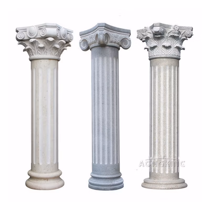 European Style Luxury Figure Statue Pillar with Woman Sculpture