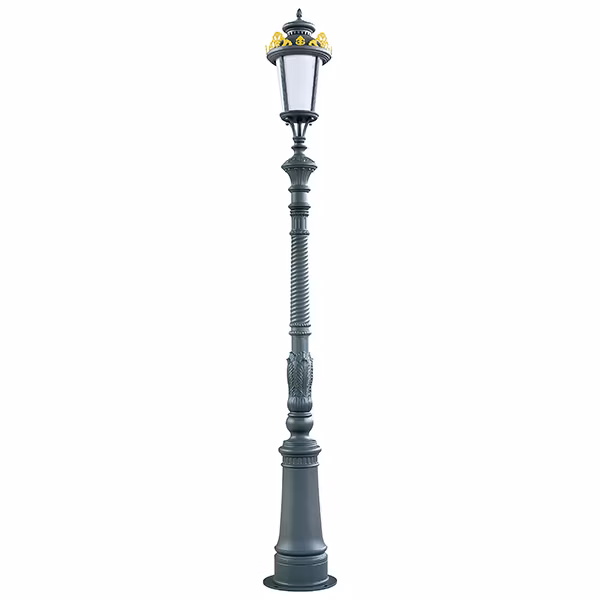 Customized 4000mm Garden Decorative Lighting Column Street Lighting Anti Rust Lamp Post