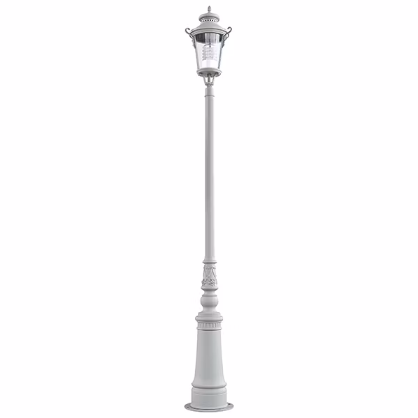 Customized 4000mm Garden Decorative Lighting Column Street Lighting Anti Rust Lamp Post