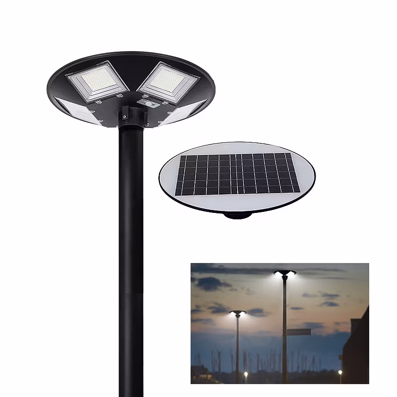 2024 Great Solar Decoration Hot Sale UFO Shape Power Garden Street Lamp with Pole 150W 250W 300W Solar Street Light