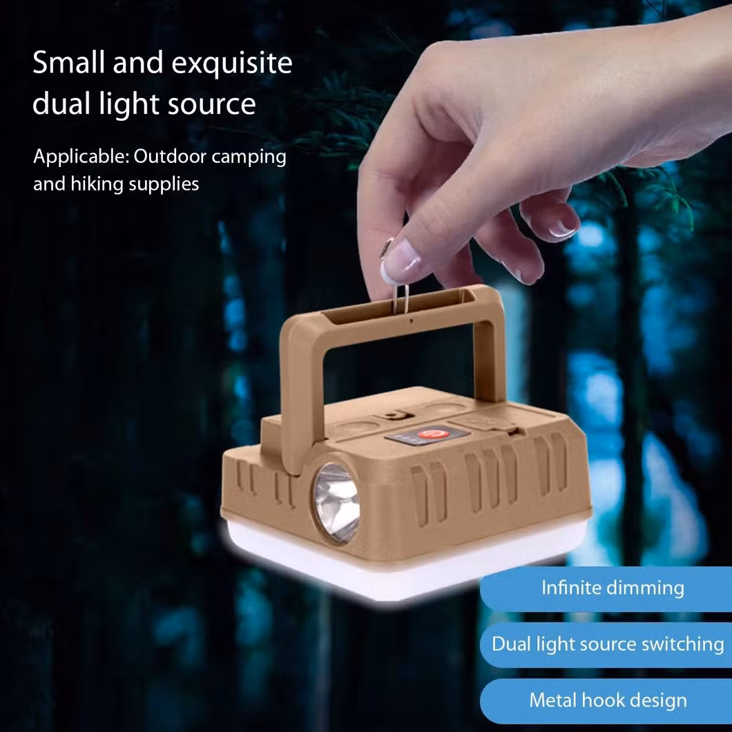 Portable Rechargeable Battery Outside Emergency Flashlight Work Light Camping Lantern for Camping Hiking