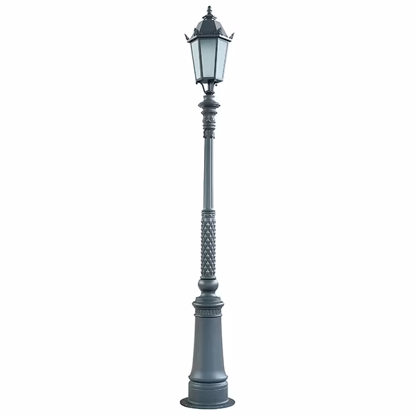 Customized 4000mm Garden Decorative Lighting Column Street Lighting Anti Rust Lamp Post