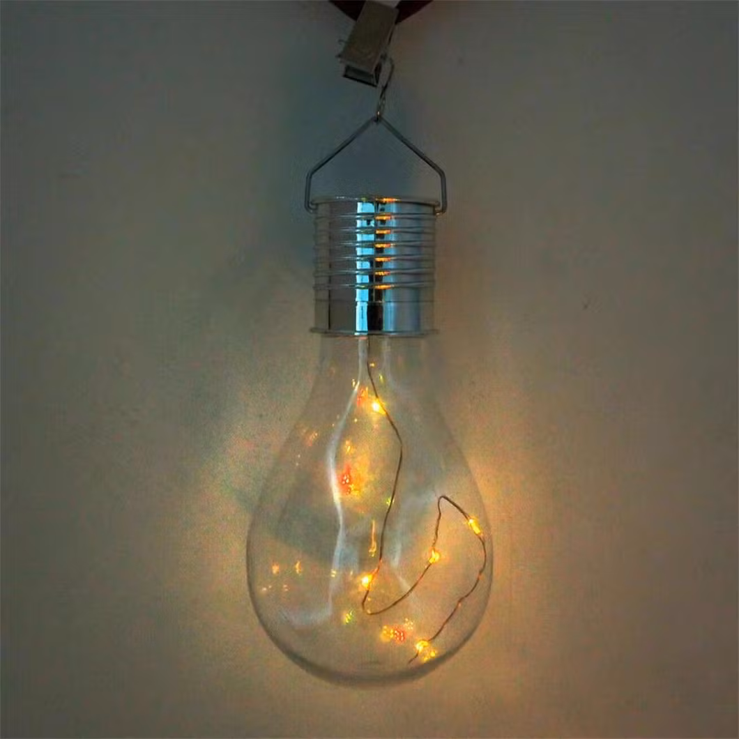 Outdoor Solar Colorful LED Bulb Lights - Festive Hanging Decoration for Garden &amp; Patio