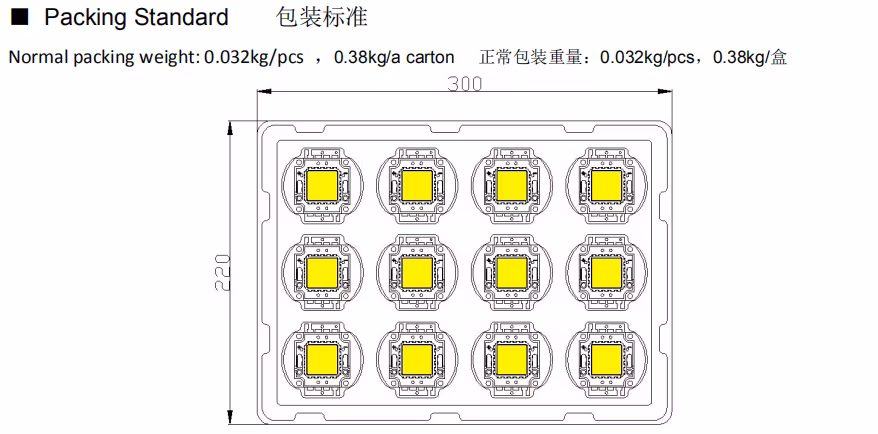 Gmkj Hot Sale High Power Bridgelux 50W COB LED Chip