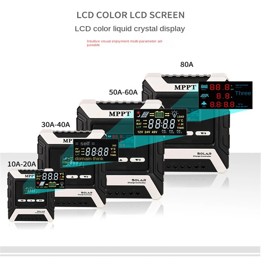 High Power Photovoltaic Battery Battery Panel 12V 24V 48V Best Settings 80A MPPT Solar Controller for Solar Charge Controller