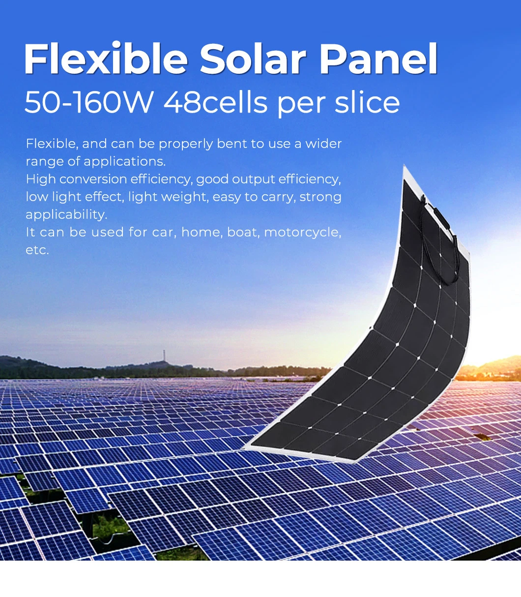 100 Watt High Quality Monocrystalline Flexible Solar Panel