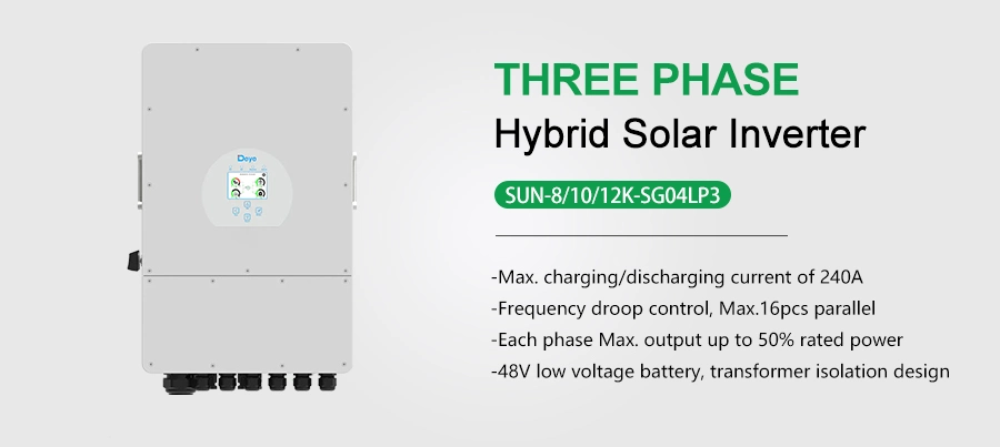 High Quality 8kw 10kw 12 Kw Hybrid Inverter 120V 15kw Solar Inverter Hybrid 10 Kw Dye Hybrid Grid Tie Inverter