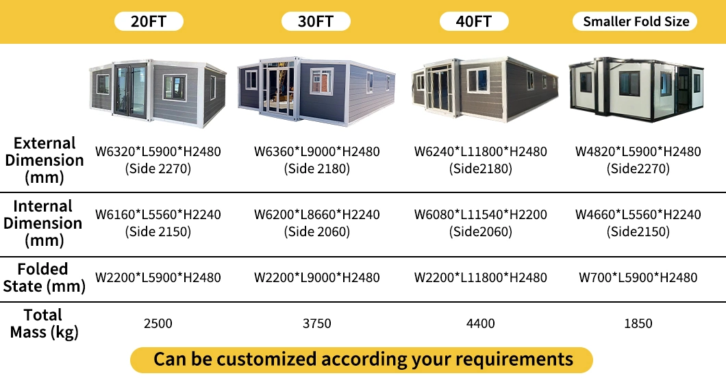 Prefabricated Luxury Expandable House Prefab Container Price Mobile Office Modular Wooden Tiny Shipping Expandable Container Homes for Sale