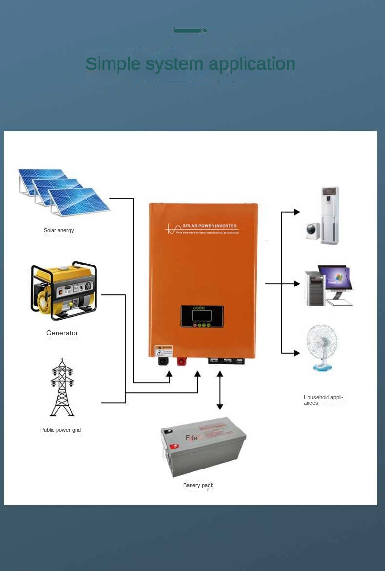 Yunqi 1kw Hybrid Solar Inverter Wholesale Price Solar Panel Hybrid Inverter