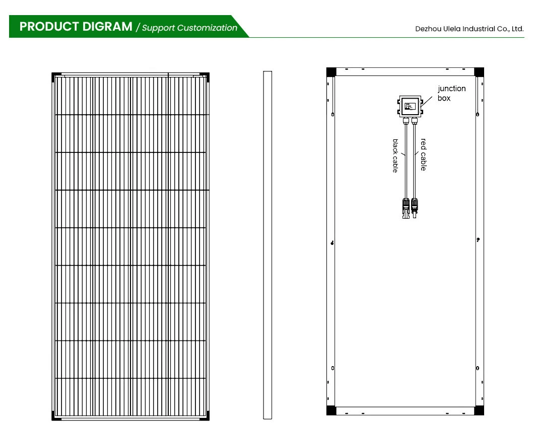 Ulela Photovoltaic Solar Panel Cell Wholesaler Wholesale 10W Small PV Mono Solar Panel China 210mm Solar Panel Monocrystalline