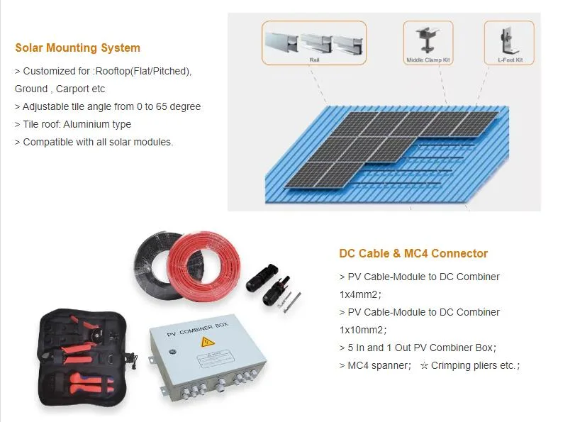 Eitai 40kw Solar Power Panel System Roof Installation