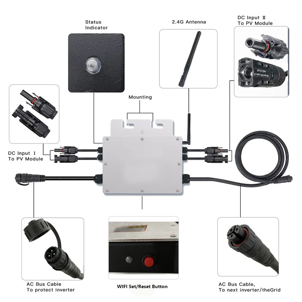 Wholesale Microinverter Deye Micro-Inverter Sun600g3-EU Deye 600W 800W 1200W Microinverter