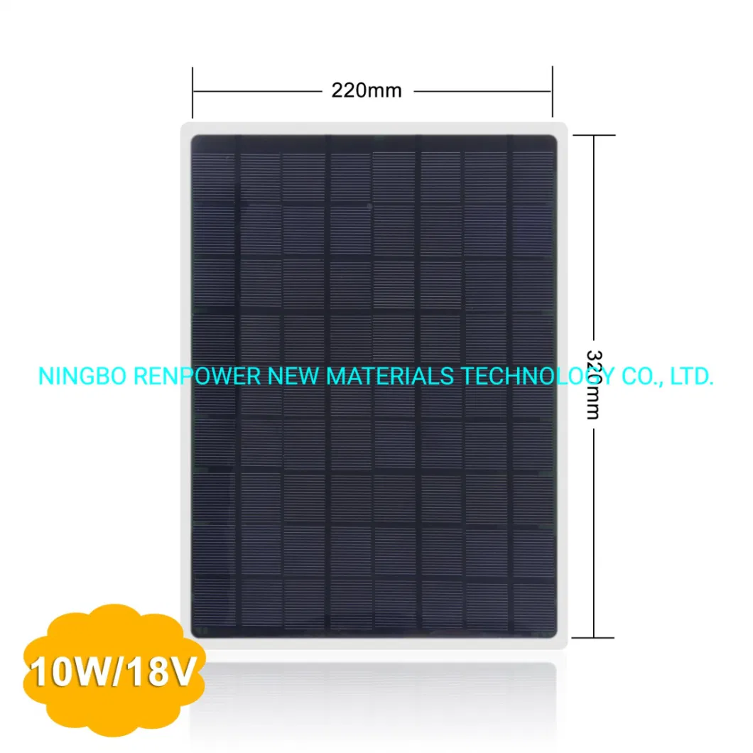 Flexible Solar Panel Perc Small Size Mini 5V 10W Mobile Phone Black Portable CE with USB Controller