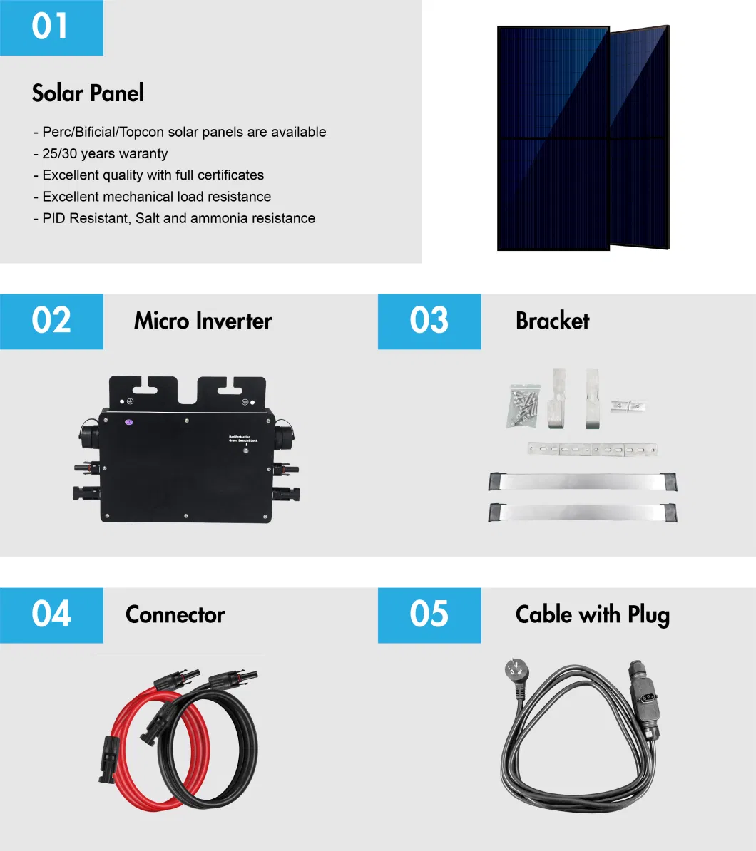 1000W Easy Balcony Solar Kit System for Householder on Grid