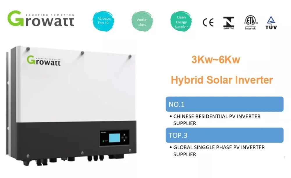 Growatt 3kw 5kw 8kw 10kw 15kw Hybrid Solar Power Inverter