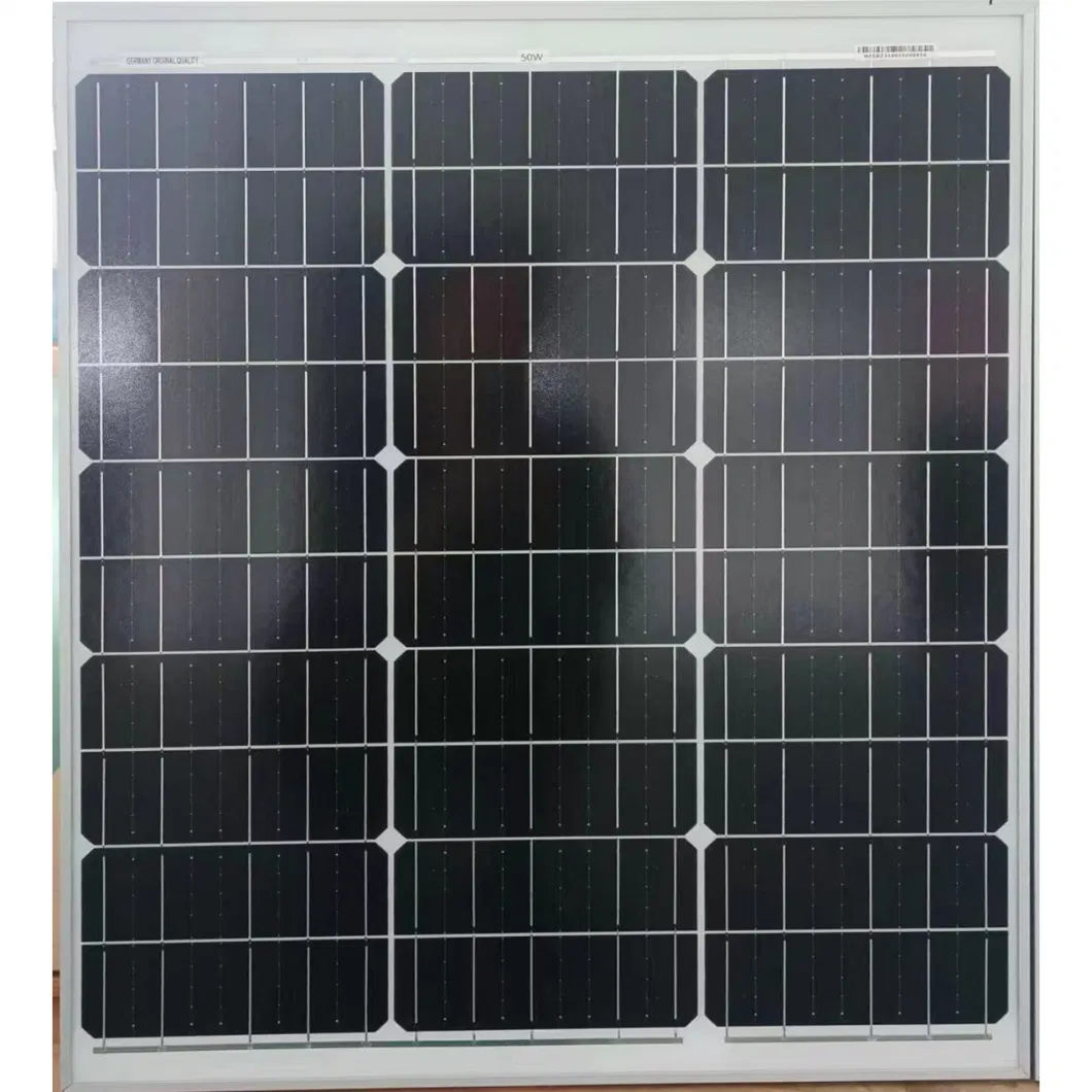 Solar Panel Mono Crystalline 50W 40W 30W 20W 10W Solar PV Panels for RV LED Street Lighting