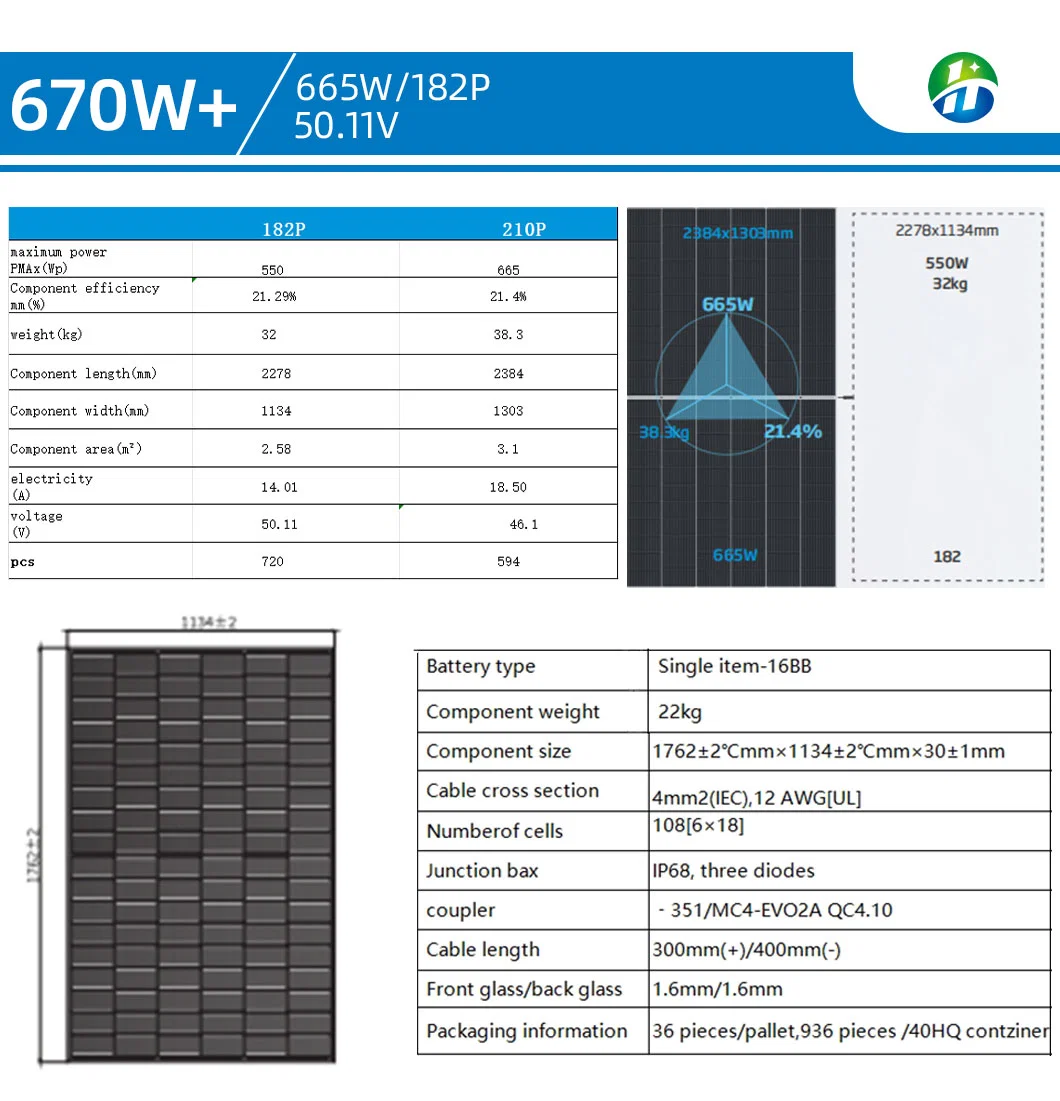 Half Cell PV Solar Power Panel 600W 580W 550W 585W 590W 455W 144cells Mono Perc Photovoltaic Module 600 Watt Solar Panel