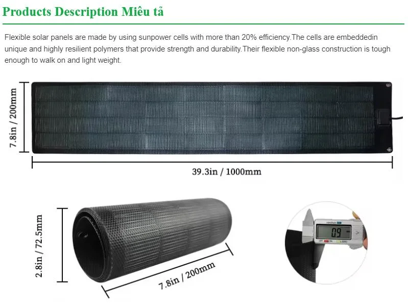 Customize CIGS 70-520W Rollable 75W 80W 110W 115W Flexible Solar Panel 50W 120W 210W 240W 320W 500W Thin Film CIGS Solar Panel