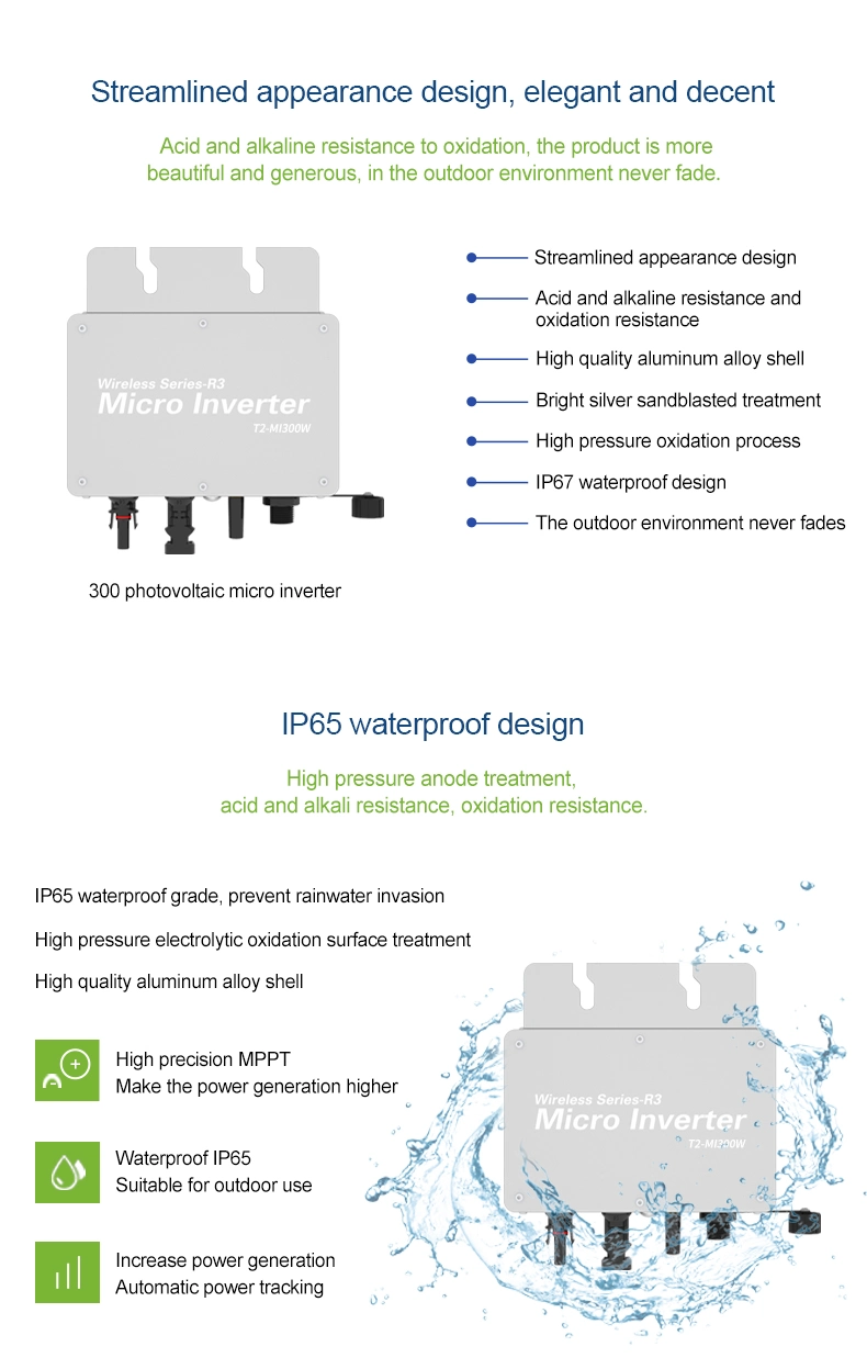 MPPT Micro Grid Connected Inverter 300W 350W 700W 2000W 2400W 2800W Solar Inverters for Solar Photovoltaic System