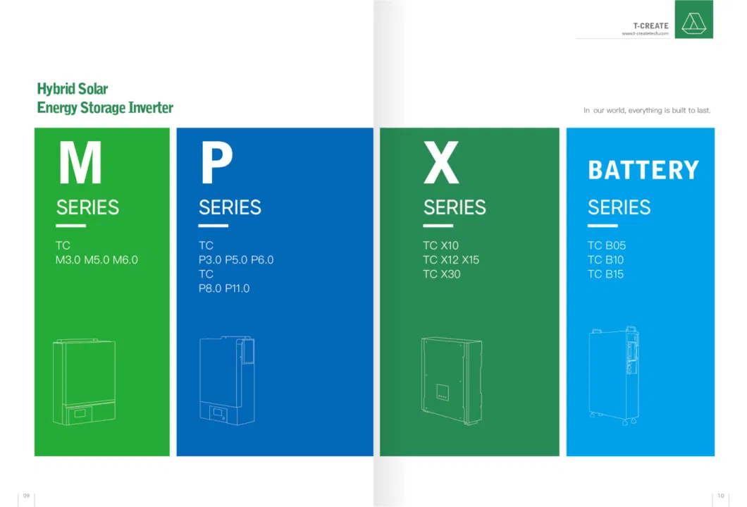 T-Create CE Approval Solar Pure Sine Wave Power Hybrid Inverter