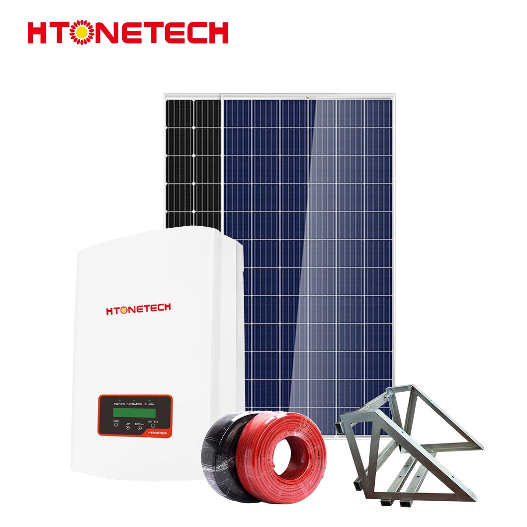 Htonetech 5kVA Hybrid Inverter Flexible Magnetic Backed Solar Panels China Factory 500W 800W 1000W 1500W 2000W on Grid Complete 10 Kw Solar System