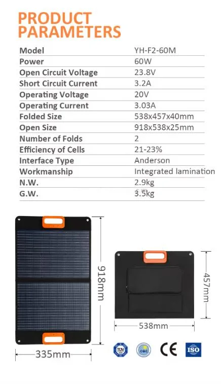 Portable Solar Sunpower 150W 200W 400 Watt ETFE Foldable Solar Panel Waterproof Flexible Folding Solar Panels