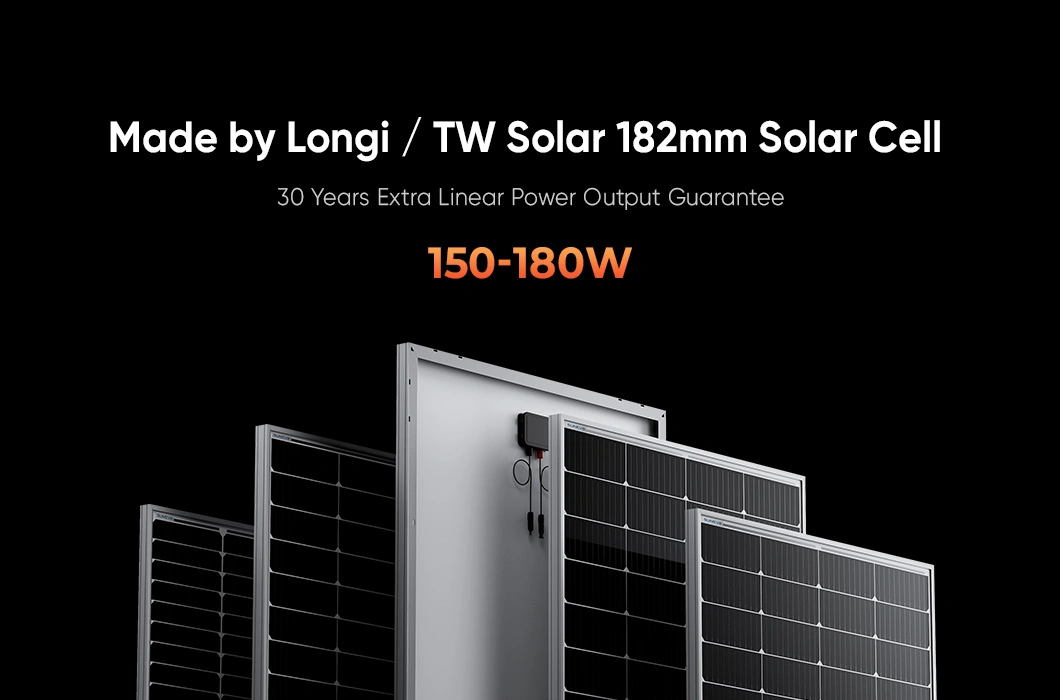 Custom Solar Panels 150W 160W 180W Electricity Monocrystalline Silicon PV Module