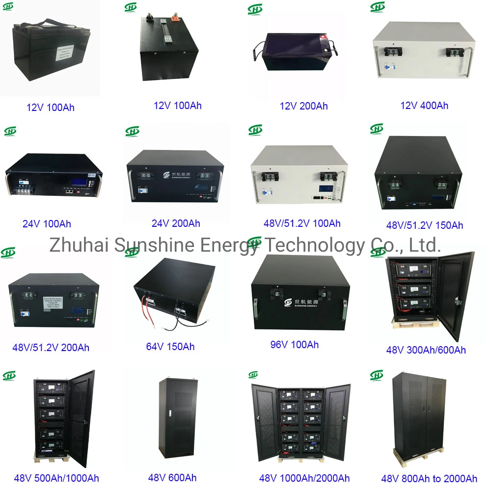 48V 100ah 200ah 4.8kw 9.6kw LiFePO4 Lithium Ion Powerwall Battery for PV Solar Energy Storage System Work with Deye, Lux, Sorotec, Growatt, Goodwe, SMA Inverter