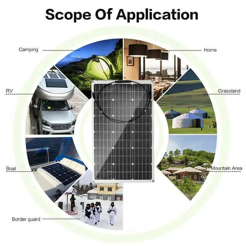 Factory Flexible Lightweight Monocrystalline High Quality Solar Panel for Balcony Home System