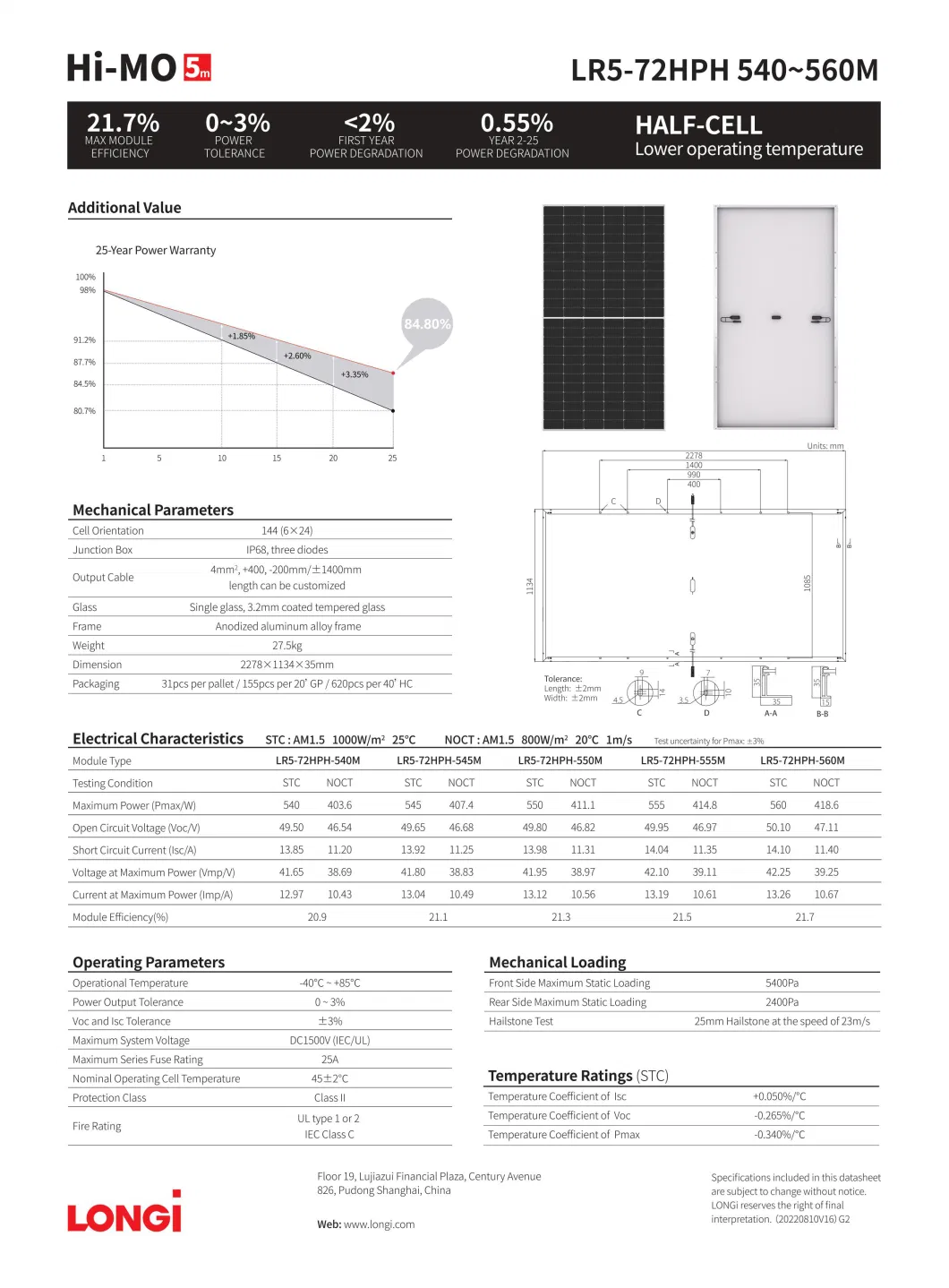 Longi/Mysolar/Aioties 535W 540W 545W 550W 555W Half Cell Best Price Cost Solar Panel for Home Power System with TUV, CE, ISO, IEC, SGS