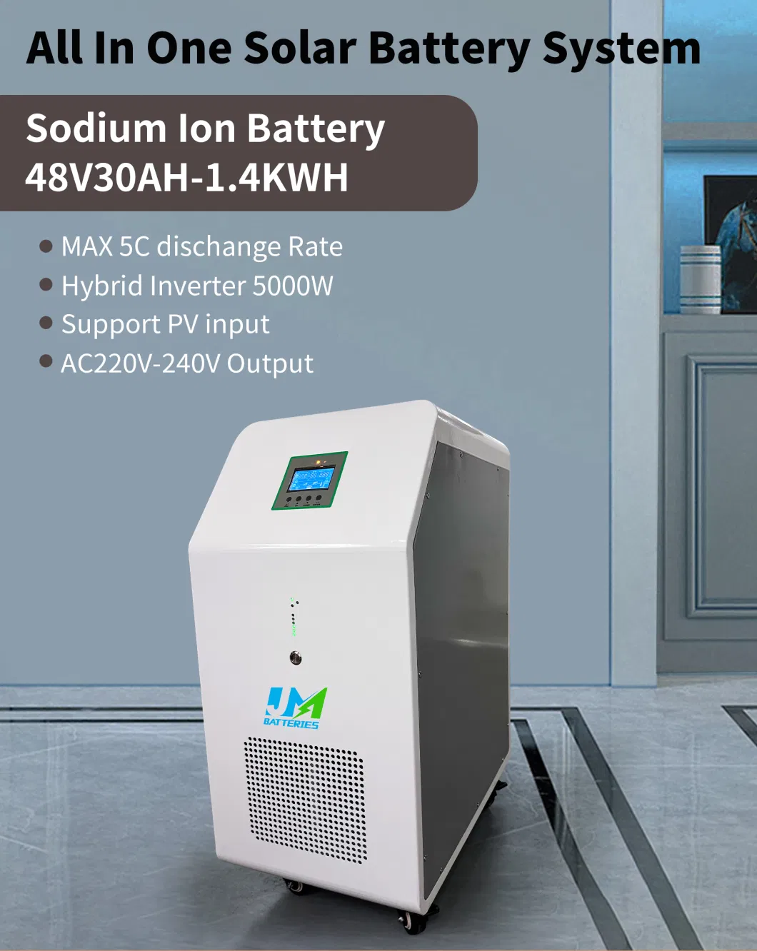 New Design LiFePO4 Battery with Inverter Lithium Li Ion All in One Rechargeable Battery Energy Storage Home Solar Battery