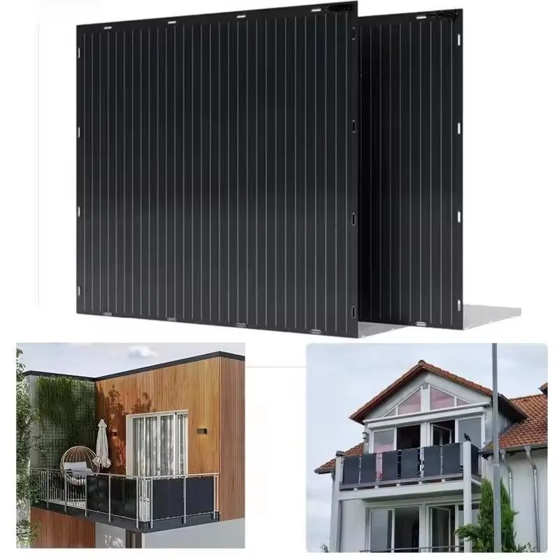 200W Flexible Solar Panel Full Black 200W Solar Panels for Europe Customized Watts Balcony Solar System Easy to Install