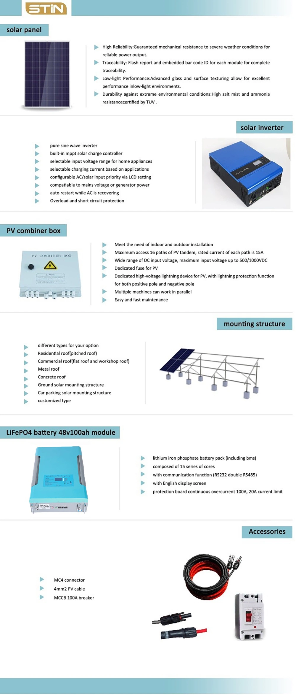 Factory Price 5000W 5kw off Grid Solar Power System 5kVA Kit Solar Power Solar Panels with Batteries and Solar Inverter