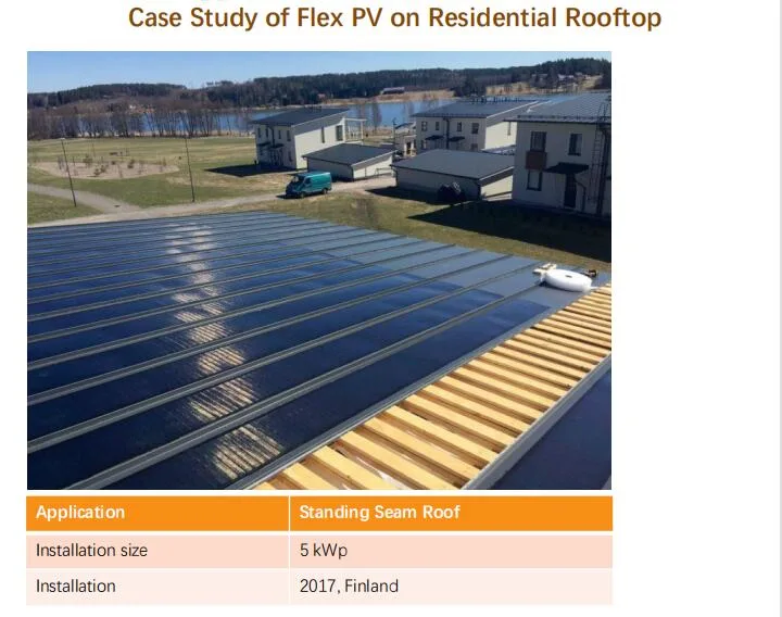 40W to 520W Flex Adhesive Thin Film Flexible Solar Panel for Tpo