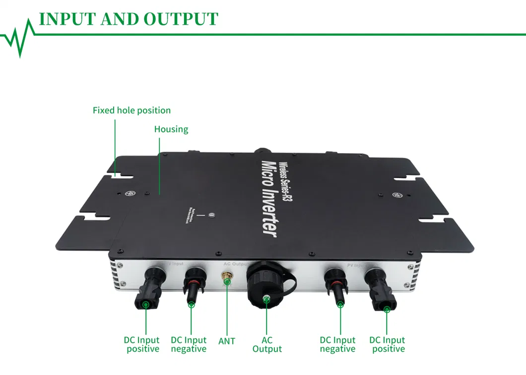 800W Micro Inverter Solar Grid Tie Microinverter Pure Sine Wave Inverter for Roof Outdoor