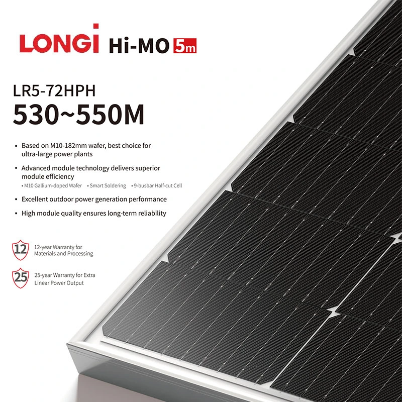 Longi Jinko 30W 540W 545W 550W Photovoltaic Panel for Commercial Monocrystalline Solar Module