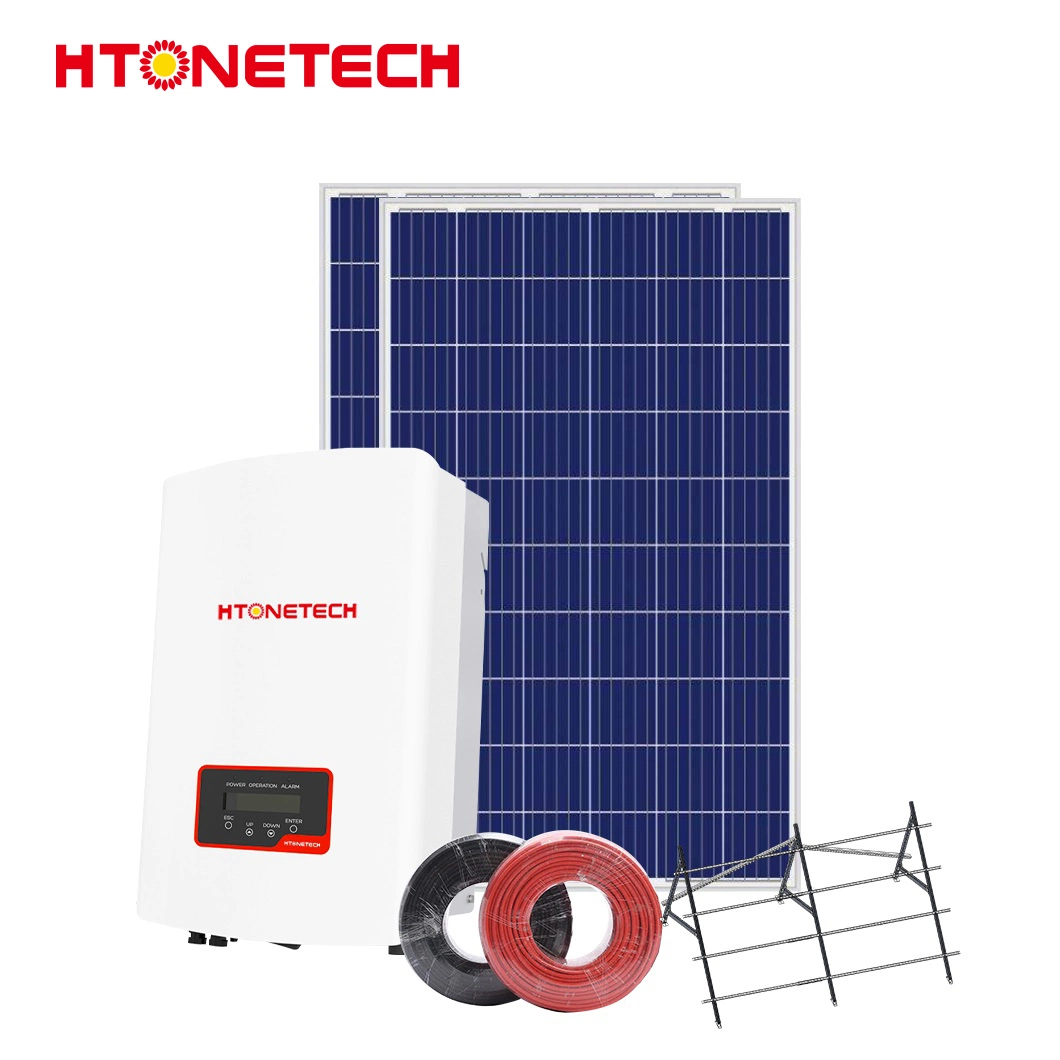 Htonetech 5kVA Hybrid Inverter Flexible Magnetic Backed Solar Panels China Factory 500W 800W 1000W 1500W 2000W on Grid Complete 10 Kw Solar System