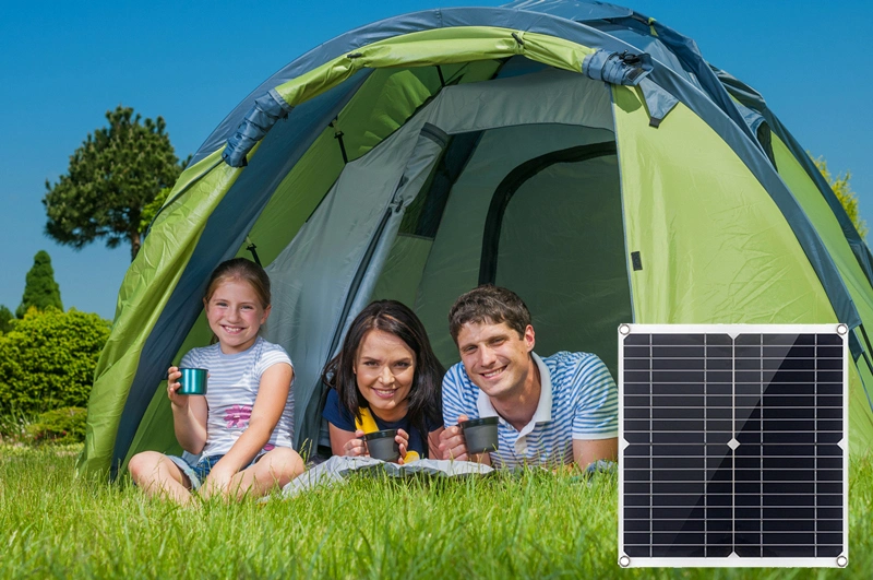 Mono PV Flexible 6W 10W 12W 14W 20W 40W Solar Panel for Charge / Hiking / Mobile