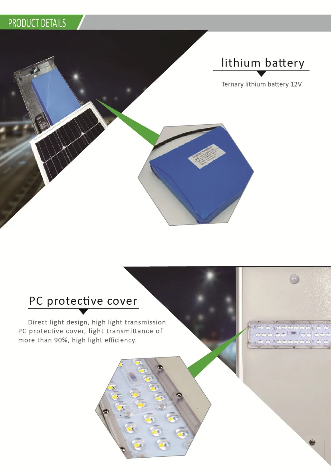 Yistar LED Solar Panel Battery The Pole Powered Integrated All in One Post Garden Road Lawn Street Lights