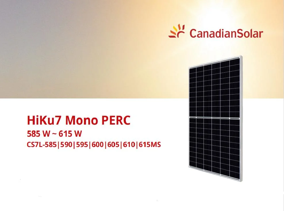 Longi/Jinko/Ja/Canadian Solar Hiku7 Mono Perc PV Module 600ms 600W Higher Power Solar Panels