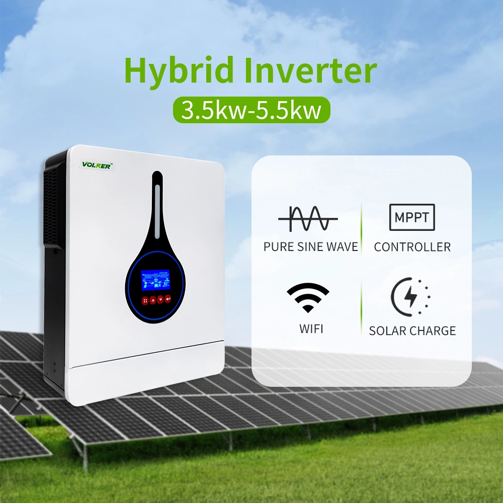 All in One 2kVA 3kVA 4kVA 5kVA 6kVA Power Hybrid Inverter Charger Solar Photovoltaic Inverters Pure Sine Wave Integrated Inverter for Sale