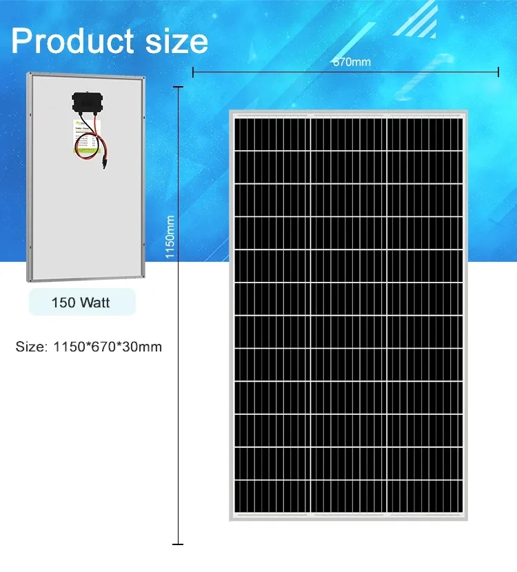 10W-550W Efficiency Poly Crystalline Silicon Long Life Monocrystalline Mono Solar Panel for Factory Wholesale