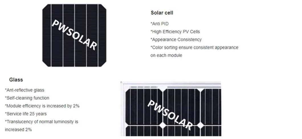 China Manufacture Solar Panel 50W 100W 150W 250W 380W 400W 500 Watt Mono Half Cell Panel to India Pakistan Thailand Russia Dubai South Africa