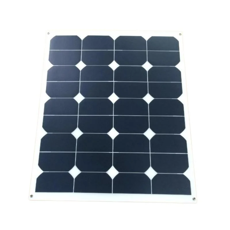 50W Portable Monocrystalline Flexible Solar Panel for Boat Car