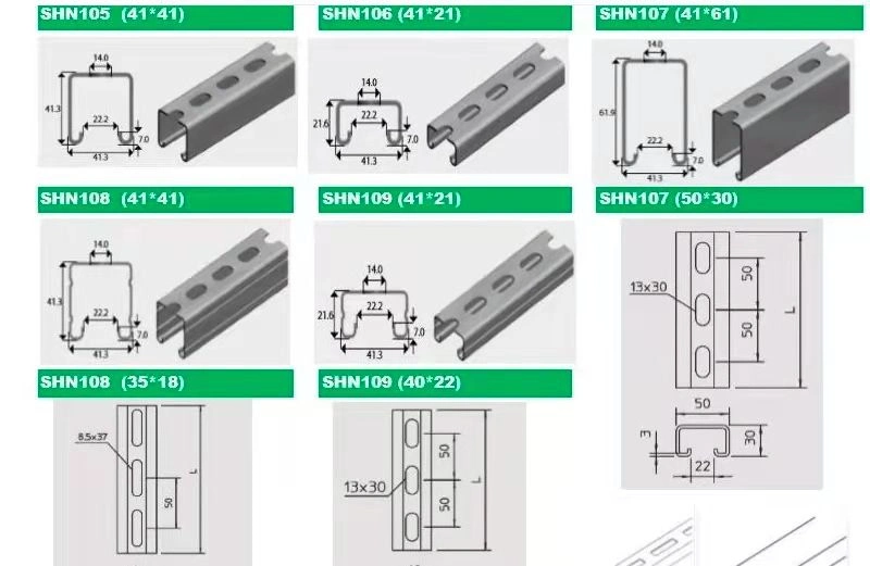 Solar Panel Support Structure Zinc-Aluminum-Magnesium U-Shaped C-Shaped Steel Carport Solar Bracket Installation System