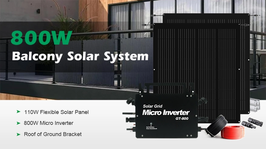 Warehouse in Stock All in One 600W Balcony Energy Storage System Small Solar System with Inverter Sunway