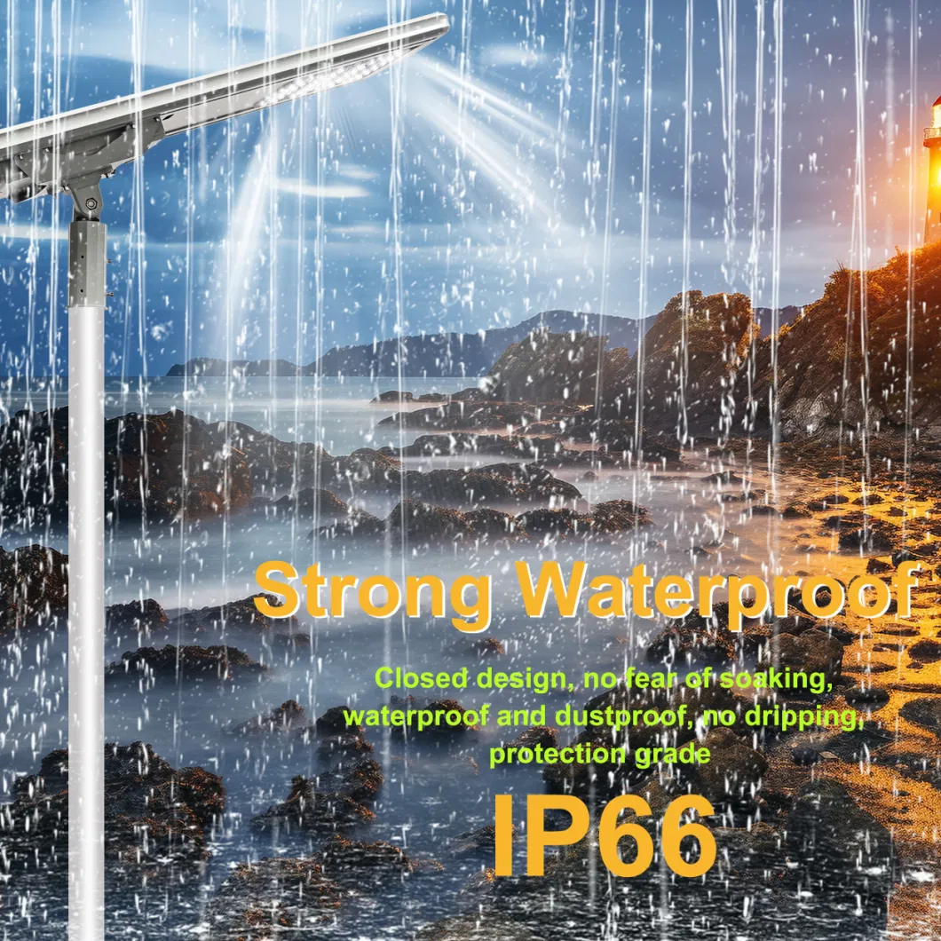 Outdoor Waterproof IP67 Die Casting 100W 200W 300W 400W All in One Radar Sensor LED Solar Panel Street Light with Remote Control