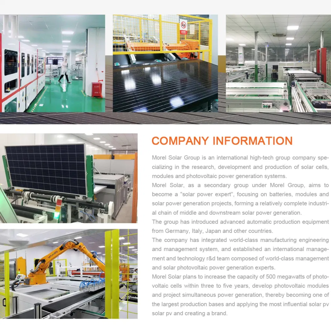 Longi Solar Power Grade a Double Glass High Capacity 520W, 525W, 530W, 535W, 540W Bifacial Mono Solar Panel for Solar System