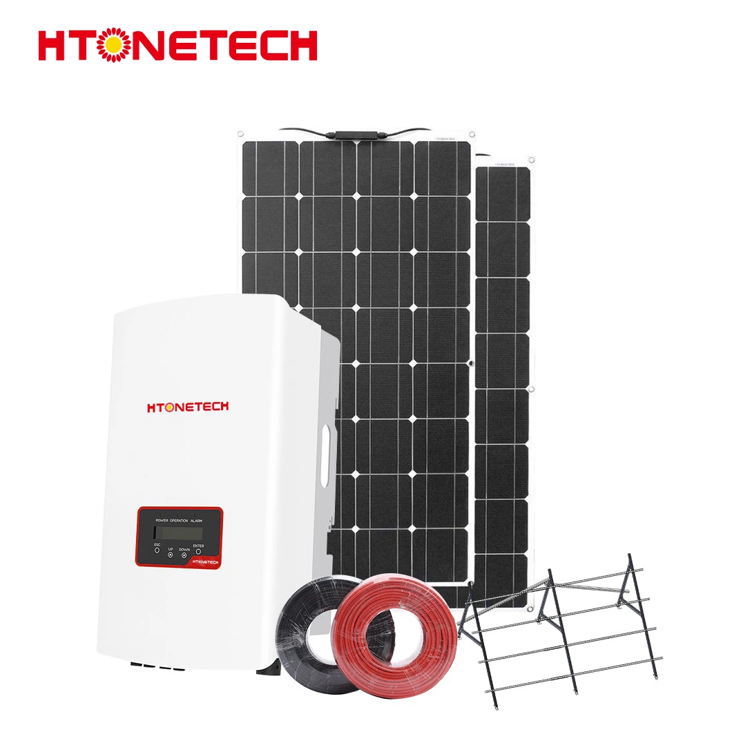 Htonetech DC Coupled Hybrid Inverter Bi Facial Solar Panels China Factory 500W 800W 1000W 1500W 2000W on Grid Portable Solar Power Systems