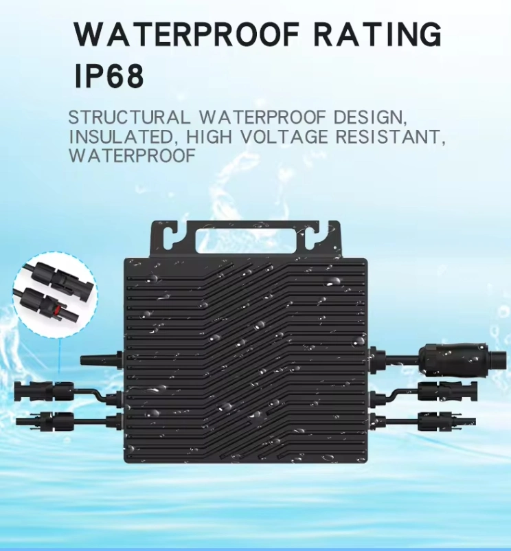 Grid-Connected Smart Micro Inverter 120V/230V Auto Switch 50/60Hz DC to AC Grid Monitoring System